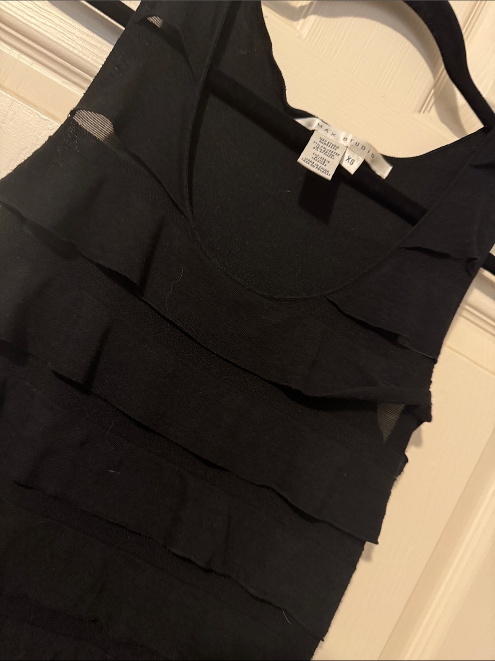 Max Studio Black Tiered Ruffle Maxi Skirt - Picture 3 of 4
